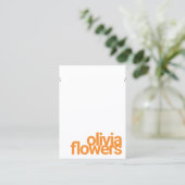 Carte De Visite Collier de bracelet moderne Bold Orange Font Busin (Debout devant)