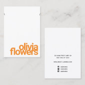 Carte De Visite Collier de bracelet moderne Bold Orange Font Busin (Devant / Derrière)