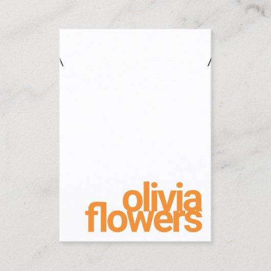 Carte De Visite Collier de bracelet moderne Bold Orange Font Busin (Devant)