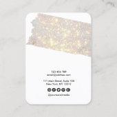 Carte De Visite Collier de calligraphie moderne avec aurore (Dos)