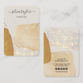 Carte De Visite Collier de calligraphie moderne Elevant Gold Busin (Devant / Derrière)