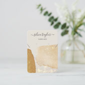 Carte De Visite Collier de calligraphie moderne Elevant Gold Busin (Debout devant)