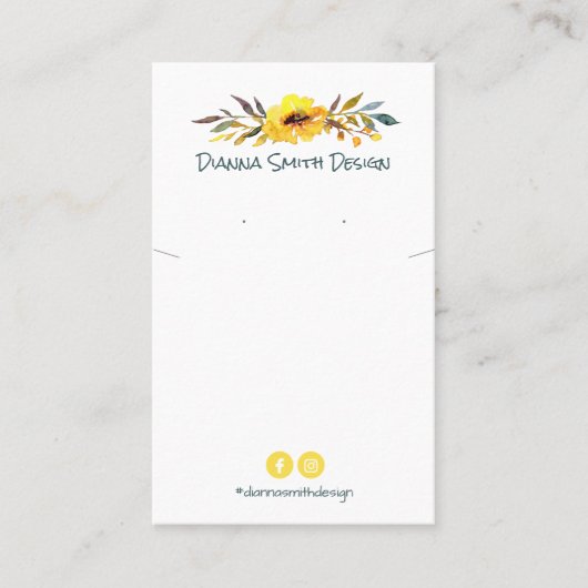 Carte De Visite Collier De DO-IT-YOURSELF Blanc Jaune Et Détenteur (Devant)