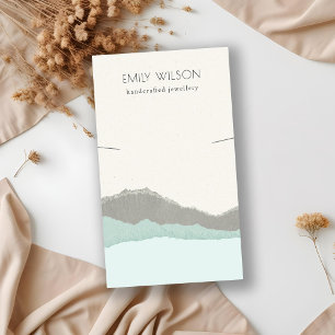 Carte De Visite Collier de montagne Pastel Aqua Kraft