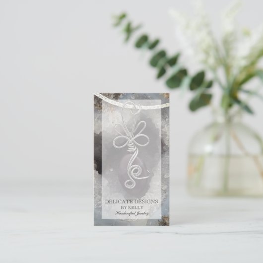 Carte De Visite Collier design bijouterie Wire Wrap (Debout devant)