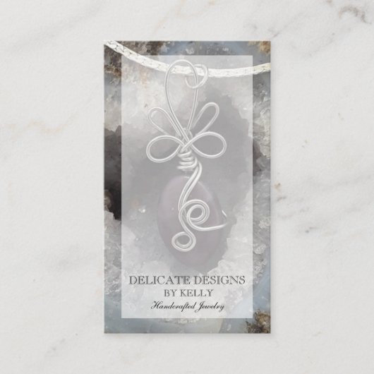 Carte De Visite Collier design bijouterie Wire Wrap (Devant)