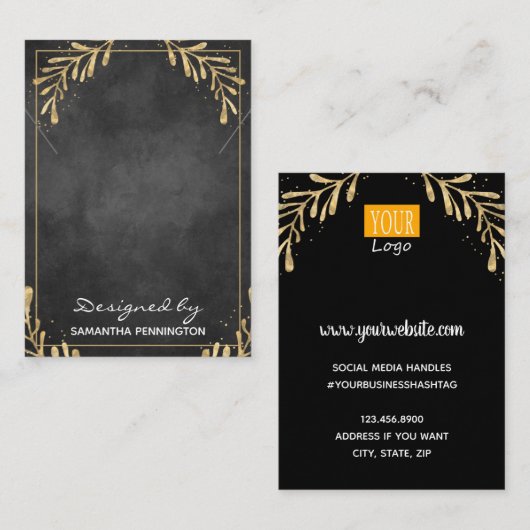 Carte De Visite Collier Display Faux Foil Foil (Devant / Derrière)