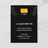 Carte De Visite Collier Display Rose or Floral (Dos)