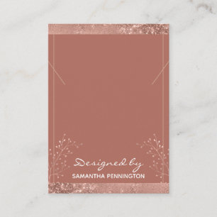 Carte De Visite Collier Display Rose or Floral