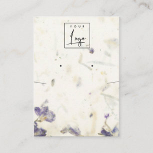 Carte De Visite Collier d'oreille à la texture de papier artisanal