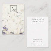 Carte De Visite Collier d'oreille à la texture de papier artisanal (Devant / Derrière)