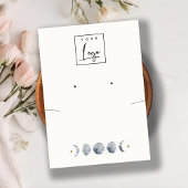 Carte De Visite Collier d'oreille à l'aquarelle céleste de la lune