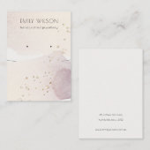 Carte De Visite Collier d'oreille Abstrait or violet (Devant / Derrière)