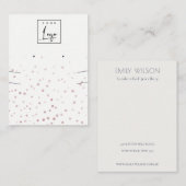 Carte De Visite Collier d'oreille du logo Confetti en aquarelle (Devant / Derrière)