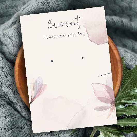 Carte De Visite Collier d'oreille florale Abstrait