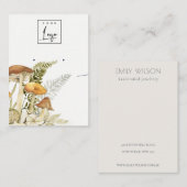 Carte De Visite Collier d'oreille Logo de fermentation de champign (Devant / Derrière)