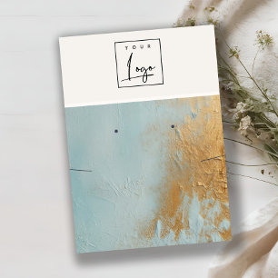 Carte De Visite Collier d'oreille logo de peinture à l'huile d'or