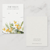 Carte De Visite Collier d'oreille pour le feuillage jaune vert or (Devant / Derrière)