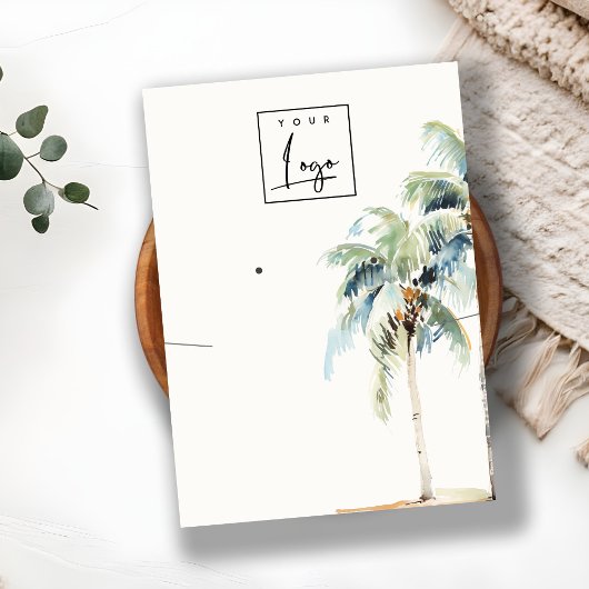 Carte De Visite Collier d'oreille pour palmiers côtiers tropicaux 