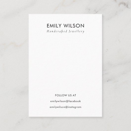 Carte De Visite Collier en céramique Noir Noir Noir Vidéo (Dos)