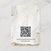 Carte De Visite Collier et boucles d'oreilles code QR logo Marbre (Dos)