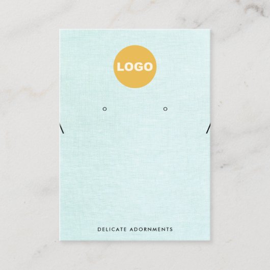 Carte De Visite Collier et costume Porte-oreille Logo Linge bleu (Devant)