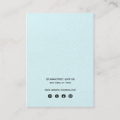 Carte De Visite Collier et porte-oreille clouté Logo Cuir bleu (Dos)