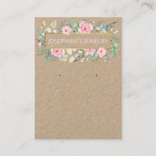Carte De Visite Collier Fleurs vintages & Écran d'oreille