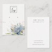 Carte De Visite Collier Floral Succulent Écran du logo (Devant / Derrière)
