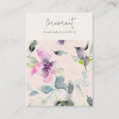 Carte De Visite Collier floral violet rose vif (Devant)