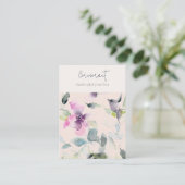 Carte De Visite Collier floral violet rose vif (Debout devant)