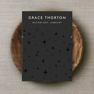 Carte De Visite Collier noir étoile céleste Braceley