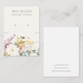 Carte De Visite Collier Pastel Flora Soft Équipement Bijoux (Devant / Derrière)
