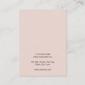 Carte De Visite Collier rose Parties scintillant or Bijoux Display (Dos)