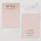 Carte De Visite Collier rose Parties scintillant or Bijoux Display (Devant / Derrière)