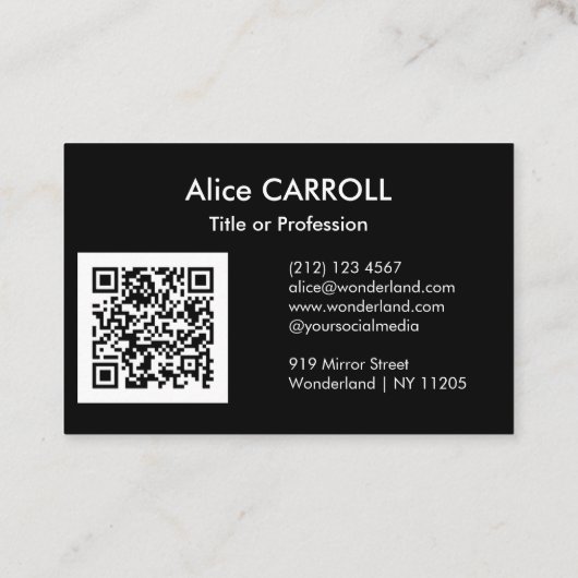 Carte De Visite Colline du Parlement à Ottawa - Code QR (Dos)