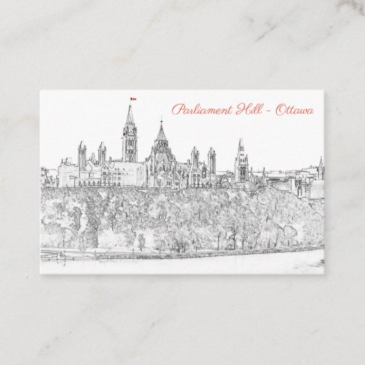 Carte De Visite Colline du Parlement à Ottawa - Code QR (Devant)