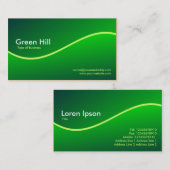 Carte De Visite Colline verte 5 (Devant / Derrière)