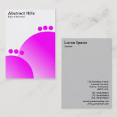 Carte De Visite Collines Abstraites - Magenta (Devant / Derrière)