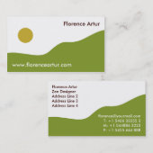 Carte De Visite Collines vertes 2 (Devant / Derrière)