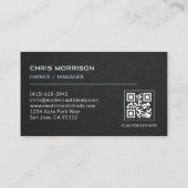 Carte De Visite Collision Repair Specialist QR Code Professional (Dos)