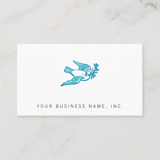 Carte De Visite Colombe avec la branche (Devant)