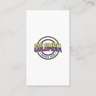 Carte De Visite Colombie Football 2026 Football Gras Pays Typograp
