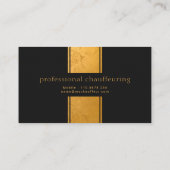 Carte De Visite Colonne d'or de marbre exquise Chauffeur simple (Dos)