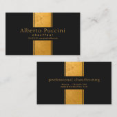 Carte De Visite Colonne d'or de marbre exquise Chauffeur simple (Devant / Derrière)