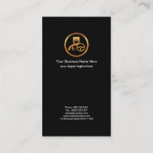 Carte De Visite Colonnes Black Chauffeur à double objectif Étoile (Dos)