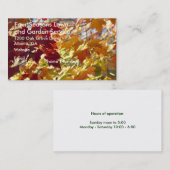 Carte De Visite Colonnes d'automne Feuille (Devant / Derrière)