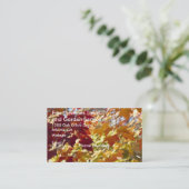 Carte De Visite Colonnes d'automne Feuille (Debout devant)