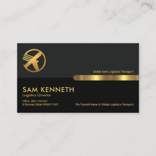 Carte De Visite Colonnes de gris noir rétro Transport logistique