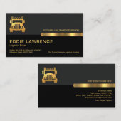 Carte De Visite Colonnes gris noir rétro - Camion logistique (Devant / Derrière)